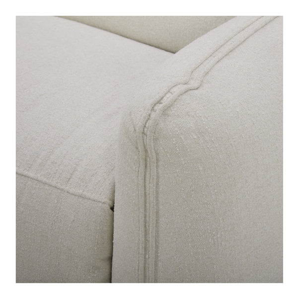 Moe's Home Eli Power Recliner Sofa - Luxurious Plush Comfort With Power Motion Footrest & Headrest For Relaxation White 100% Polyester,Solid Wood And Plywood Kq-1028-18