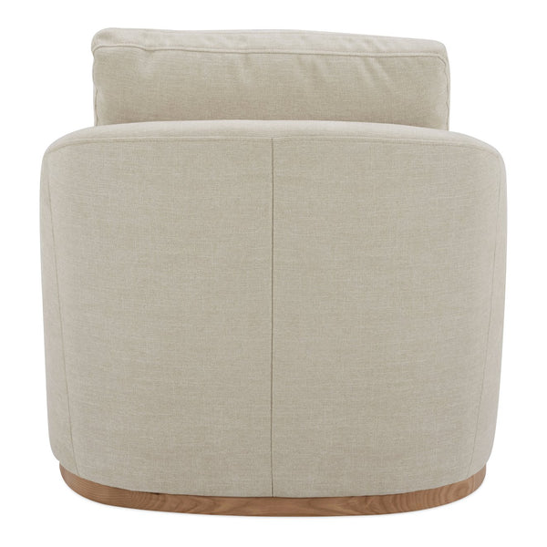 Moe's Home Linden Swivel Chair - Stylish Barrel Back Design With Plush Cushion And 360° Smooth Swivel Function Beige Upholstery, 100% Polyester,Frame, Pine Wood,Poplar Multilayer Board,Plywood,Lvl Kq-1029-34