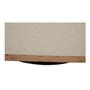 Moe's Home Linden Swivel Chair - Stylish Barrel Back Design With Plush Cushion And 360° Smooth Swivel Function Beige Upholstery, 100% Polyester,Frame, Pine Wood,Poplar Multilayer Board,Plywood,Lvl Kq-1029-34