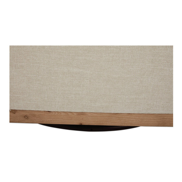 Moe's Home Linden Swivel Chair - Stylish Barrel Back Design With Plush Cushion And 360° Smooth Swivel Function Beige Upholstery, 100% Polyester,Frame, Pine Wood,Poplar Multilayer Board,Plywood,Lvl Kq-1029-34