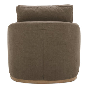 Moe's Home Linden Swivel Chair - Stylish Barrel Back Design With Plush Cushion And 360° Smooth Swivel Function Taupe Upholstery, 95% Polyester,5% Nylon,Frame, Pine Wood,Poplar Multilayer Board,Plywood,Lvl Kq-1029-39