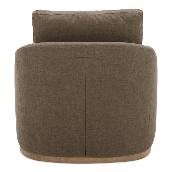 Moe's Home Linden Swivel Chair - Stylish Barrel Back Design With Plush Cushion And 360° Smooth Swivel Function Taupe Upholstery, 95% Polyester,5% Nylon,Frame, Pine Wood,Poplar Multilayer Board,Plywood,Lvl Kq-1029-39