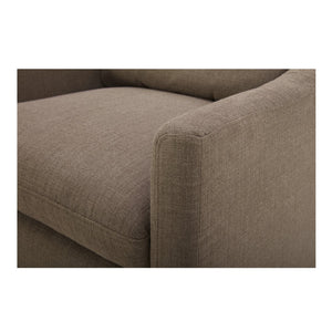 Moe's Home Linden Swivel Chair - Stylish Barrel Back Design With Plush Cushion And 360° Smooth Swivel Function Taupe Upholstery, 95% Polyester,5% Nylon,Frame, Pine Wood,Poplar Multilayer Board,Plywood,Lvl Kq-1029-39