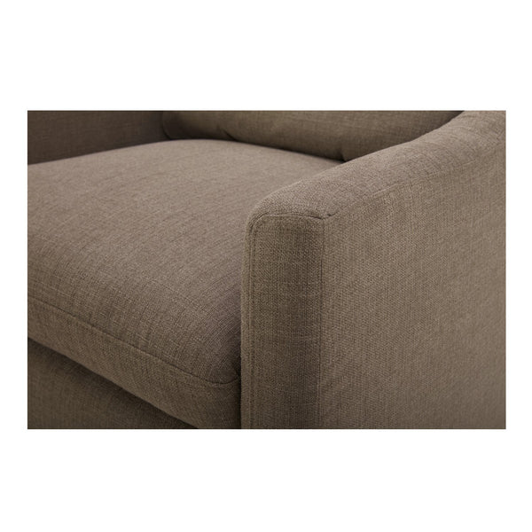 Moe's Home Linden Swivel Chair - Stylish Barrel Back Design With Plush Cushion And 360° Smooth Swivel Function Taupe Upholstery, 95% Polyester,5% Nylon,Frame, Pine Wood,Poplar Multilayer Board,Plywood,Lvl Kq-1029-39