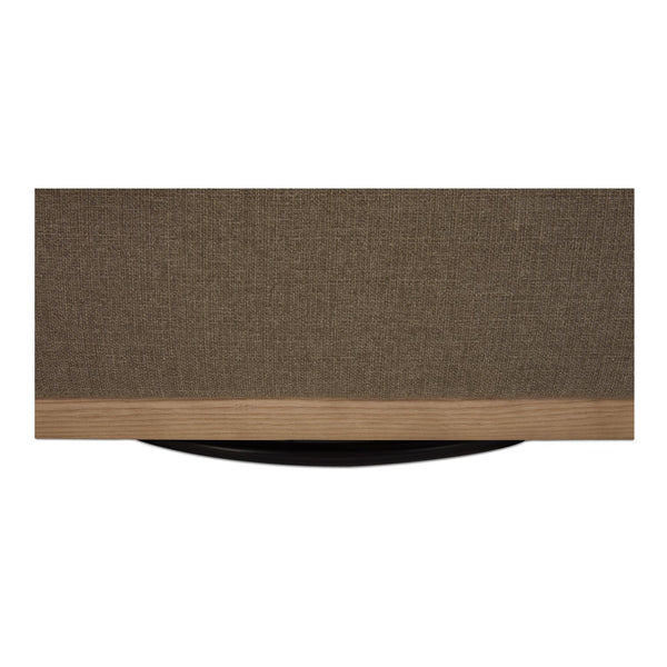 Moe's Home Linden Swivel Chair - Stylish Barrel Back Design With Plush Cushion And 360° Smooth Swivel Function Taupe Upholstery, 95% Polyester,5% Nylon,Frame, Pine Wood,Poplar Multilayer Board,Plywood,Lvl Kq-1029-39