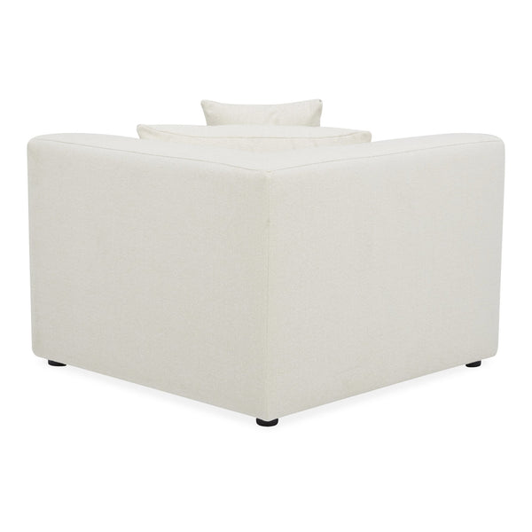 Moe's Home Lowtide Modular Sectional Sofa - 1970s Inspired Design With Luxurious Comfort And Versatile Style White Upholstery, 100% Polyester,Solid Wood And Plywood Frame Kq-1030-18
