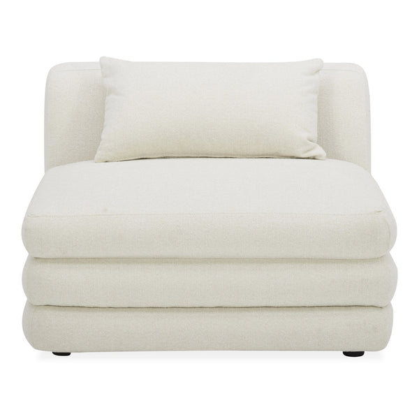 Moe's Home Lowtide Modular Sectional Sofa - 1970s Inspired Design With Luxurious Comfort And Versatile Style White Upholstery, 100% Polyester,Solid Wood And Plywood Frame Kq-1031-18