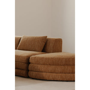 Moe's Home Lowtide Modular Sectional Sofa - 1970s Inspired Design With Luxurious Comfort And Versatile Style Yellow Upholstery, 100% Polyester,Solid Wood And Plywood Frame Kq-1033-09