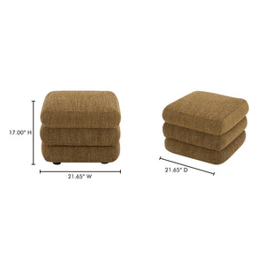 Moe's Home Lowtide Modular Sectional Sofa - 1970s Inspired Design With Luxurious Comfort And Versatile Style Yellow Upholstery, 100% Polyester,Solid Wood And Plywood Frame Kq-1034-09