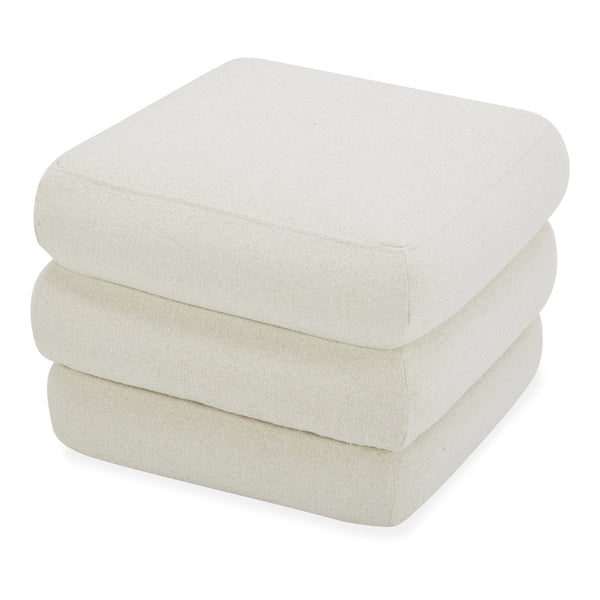 Moe's Home Lowtide Modular Sectional Sofa - 1970s Inspired Design With Luxurious Comfort And Versatile Style White Upholstery, 100% Polyester,Solid Wood And Plywood Frame Kq-1034-18