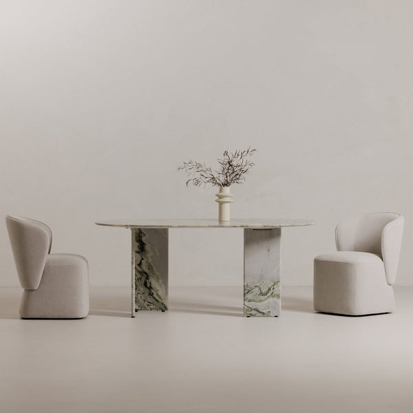 Moe's Home Larson Modern Rolling Dining Chair With High-density Foam, Stain-resistant Fabric & 360° Swivel Grey Upholstery, 100% Polyester,Poplar Multi,Layer Board + Lvl Kq-1036-29