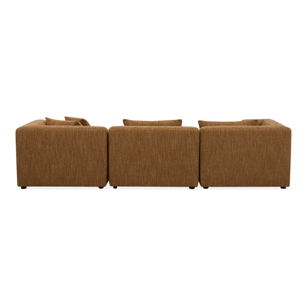Moe's Home Lowtide Modular Sectional Sofa - 1970s Inspired Design With Luxurious Comfort And Versatile Style Yellow Upholstery, 100% Polyester,Solid Wood And Plywood Frame Kq-1037-09