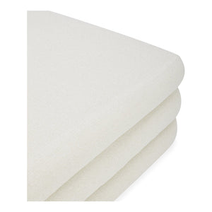 Moe's Home Lowtide Modular Sectional Sofa - 1970s Inspired Design With Luxurious Comfort And Versatile Style White Upholstery, 100% Polyester,Solid Wood And Plywood Frame Kq-1037-18