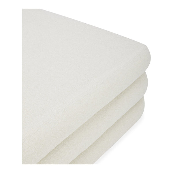 Moe's Home Lowtide Modular Sectional Sofa - 1970s Inspired Design With Luxurious Comfort And Versatile Style White Upholstery, 100% Polyester,Solid Wood And Plywood Frame Kq-1037-18