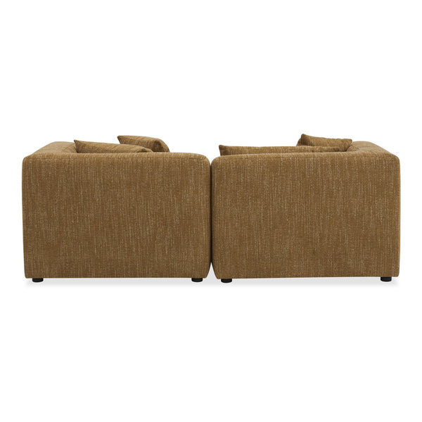 Moe's Home Lowtide Modular Sectional Sofa - Vintage-inspired Design With Comfort-enhancing Features & Style Yellow Upholstery, 100% Polyester,Solid Wood And Plywood Frame Kq-1038-09