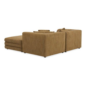 Moe's Home Lowtide Modular Sectional Sofa - Vintage-inspired Design With Comfort-enhancing Features & Style Yellow Upholstery, 100% Polyester,Solid Wood And Plywood Frame Kq-1038-09