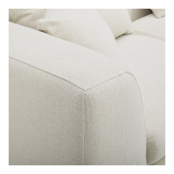Moe's Home Lowtide Modular Sectional Sofa - Vintage-inspired Design With Comfort-enhancing Features & Style White Upholstery, 100% Polyester,Solid Wood And Plywood Frame Kq-1039-18