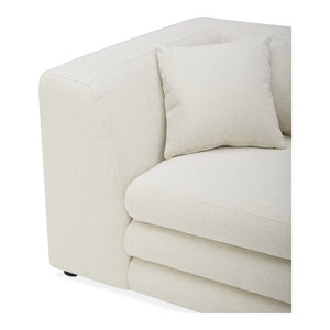 Moe's Home Lowtide Modular Sectional Sofa - Vintage-inspired Design With Comfort-enhancing Features & Style White Upholstery, 100% Polyester,Solid Wood And Plywood Frame Kq-1039-18