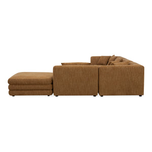 Moe's Home Lowtide Modular Sectional Sofa - Vintage-inspired Design With Comfort-enhancing Features & Style Yellow Upholstery, 100% Polyester,Solid Wood And Plywood Frame Kq-1040-09