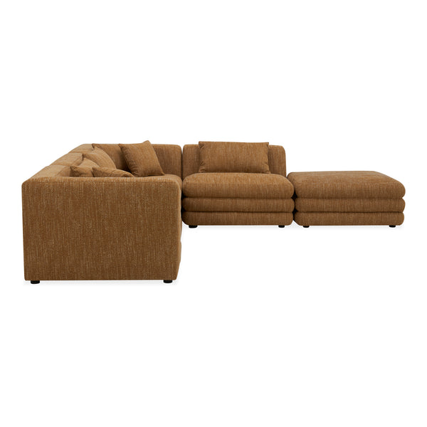 Moe's Home Lowtide Modular Sectional Sofa - Vintage-inspired Design With Comfort-enhancing Features & Style Yellow Upholstery, 100% Polyester,Solid Wood And Plywood Frame Kq-1040-09