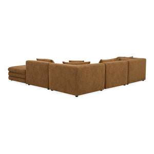 Moe's Home Lowtide Modular Sectional Sofa - Vintage-inspired Design With Comfort-enhancing Features & Style Yellow Upholstery, 100% Polyester,Solid Wood And Plywood Frame Kq-1040-09