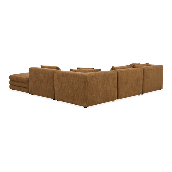 Moe's Home Lowtide Modular Sectional Sofa - Vintage-inspired Design With Comfort-enhancing Features & Style Yellow Upholstery, 100% Polyester,Solid Wood And Plywood Frame Kq-1040-09