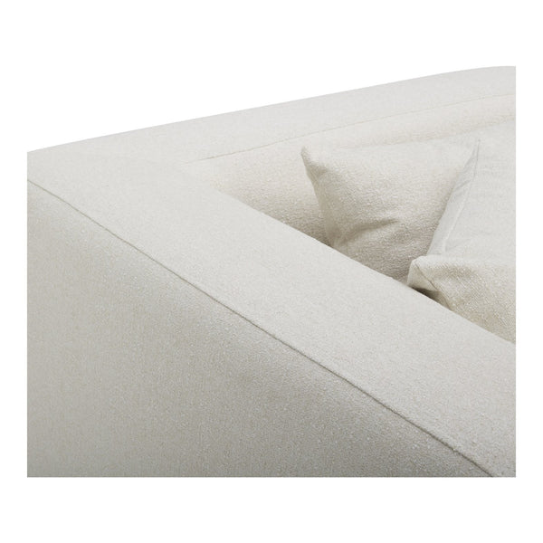 Moe's Home Lowtide Modular Sectional Sofa - Vintage-inspired Design With Comfort-enhancing Features & Style White Upholstery, 100% Polyester,Solid Wood And Plywood Frame Kq-1040-18