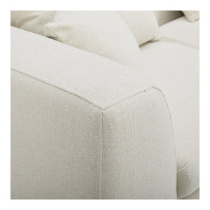 Moe's Home Lowtide Modular Sectional Sofa - Vintage-inspired Design With Comfort-enhancing Features & Style White Upholstery, 100% Polyester,Solid Wood And Plywood Frame Kq-1040-18