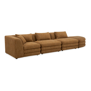 Moe's Home Lowtide Modular Sectional Sofa - Vintage-inspired Design With Comfort-enhancing Features & Style Yellow Upholstery, 100% Polyester,Solid Wood And Plywood Frame Kq-1041-09