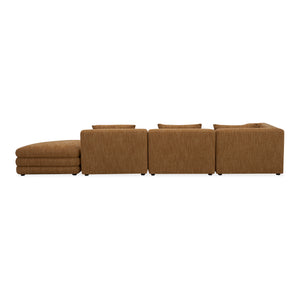 Moe's Home Lowtide Modular Sectional Sofa - Vintage-inspired Design With Comfort-enhancing Features & Style Yellow Upholstery, 100% Polyester,Solid Wood And Plywood Frame Kq-1041-09