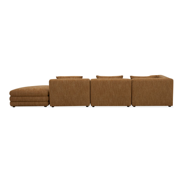 Moe's Home Lowtide Modular Sectional Sofa - Vintage-inspired Design With Comfort-enhancing Features & Style Yellow Upholstery, 100% Polyester,Solid Wood And Plywood Frame Kq-1041-09