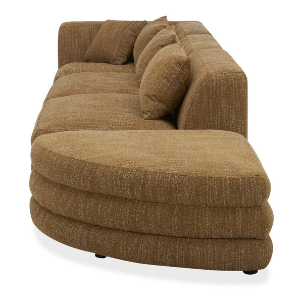 Moe's Home Lowtide Modular Sectional Sofa - Vintage-inspired Design With Comfort-enhancing Features & Style Yellow Upholstery, 100% Polyester,Solid Wood And Plywood Frame Kq-1041-09