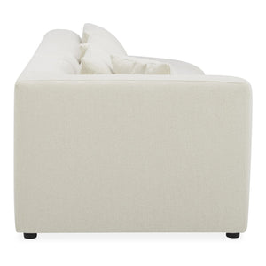 Moe's Home Lowtide Modular Sectional Sofa - Vintage-inspired Design With Comfort-enhancing Features & Style White Upholstery, 100% Polyester,Solid Wood And Plywood Frame Kq-1041-18