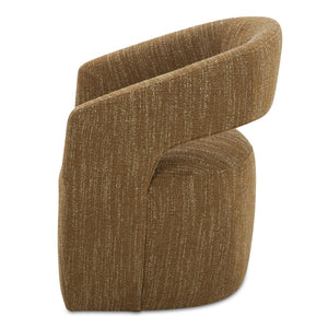 Moe's Home Barrow Contemporary Rolling Dining Chair With Easy-clean Upholstery And Ultimate Comfort Features Yellow Upholstery, 100% Polyester,Solid Wood And Plywood Frame Kq-1044-09