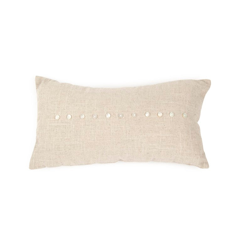 Zentique Pillow Linen-Accent Throw 10x18" — Breathable Textured Comfort, Durable Stitching, Modern Accent for Sofa KRF 001 10x18