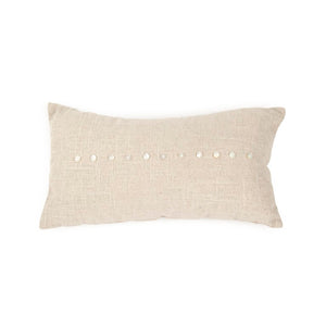 Zentique Pillow Linen-Accent Throw 10x18" — Breathable Textured Comfort, Durable Stitching, Modern Accent for Sofa KRF 001 10x18