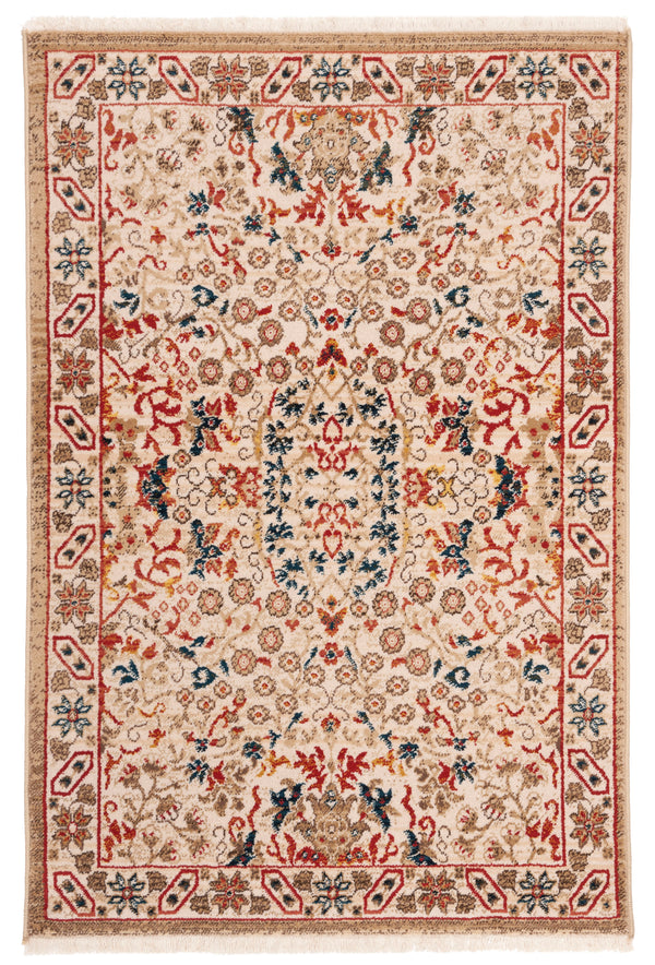 Safavieh Kashan Elegant Traditional Area Rug - Timeless Design With Luxurious Floral Motifs For Sophisticated Spaces Ivory ,Ivory Polypropylene Pile Ksn301c-4