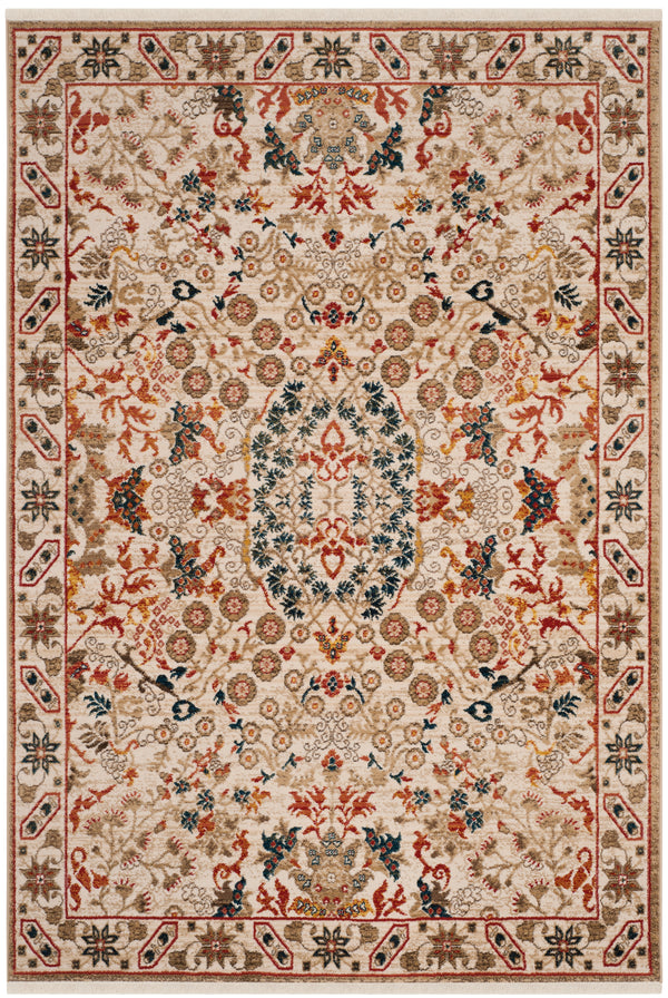 Safavieh Kashan Elegant Traditional Area Rug - Timeless Design With Luxurious Floral Motifs For Sophisticated Spaces Ivory ,Ivory Polypropylene Pile Ksn301c-4