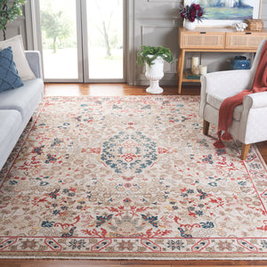 Safavieh Kashan Elegant Traditional Area Rug - Timeless Design With Luxurious Floral Motifs For Sophisticated Spaces Ivory ,Ivory Polypropylene Pile Ksn301c-4