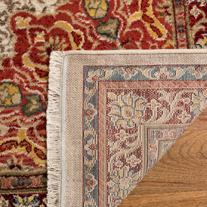 Safavieh Kashan Traditional Area Rug - Exquisite Turkish Design With Medallion Motif For Timeless Elegance Ivory ,Red Polypropylene Pile Ksn302d-4