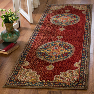 Safavieh Kashan Traditional Area Rug - Exquisite Turkish Design With Medallion Motif For Timeless Elegance Red ,Blue Polypropylene Pile Ksn302f-4