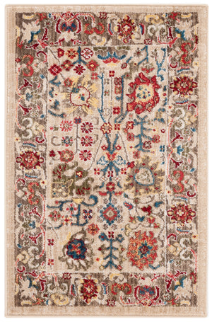 Safavieh Kashan Exquisite Area Rug - Traditional Turkish Design For Elegant Home Décor, 4ft Round Charm Beige ,Taupe Polypropylene Pile Ksn303k-4sq