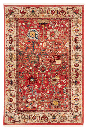 Safavieh Kashan Exquisite Area Rug - Traditional Turkish Design For Elegant Home Décor, 4ft Round Charm Red ,Beige Polypropylene Pile Ksn303l-218