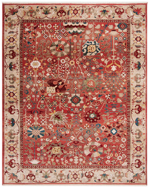 Safavieh Kashan Exquisite Area Rug - Traditional Turkish Design For Elegant Home Décor, 4ft Round Charm Red ,Beige Polypropylene Pile Ksn303l-218