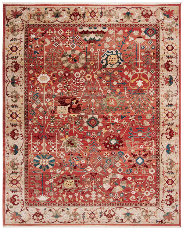Safavieh Kashan Exquisite Area Rug - Traditional Turkish Design For Elegant Home Décor, 4ft Round Charm Red ,Beige Polypropylene Pile Ksn303l-218