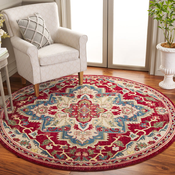 Safavieh Kashan Traditional Red Beige Runner Rug 2'6"X14' — Low-Profile 3/8" Pile, Durable Power-Loomed Turkey KSN304D-214