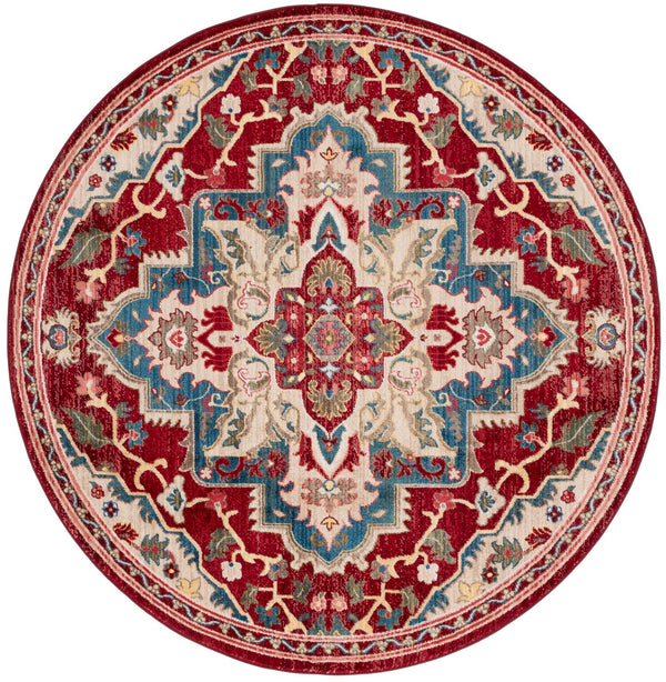 Safavieh Kashan Traditional Red Beige Runner Rug 2'6"X14' — Low-Profile 3/8" Pile, Durable Power-Loomed Turkey KSN304D-214