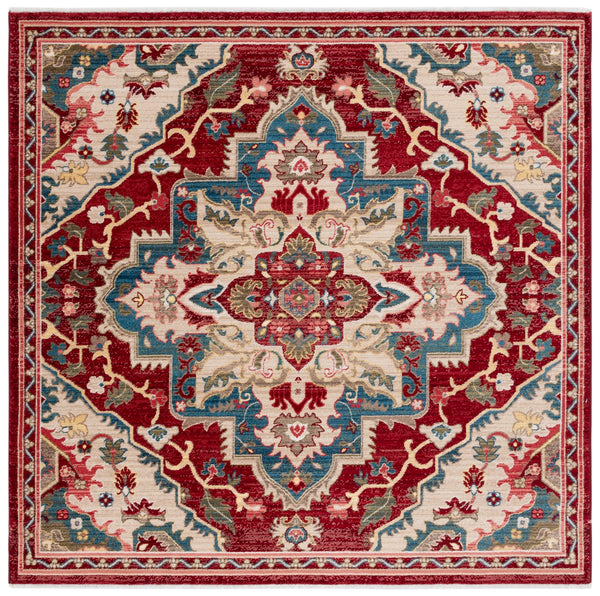Safavieh Kashan Traditional Red Beige Runner Rug 2'6"X14' — Low-Profile 3/8" Pile, Durable Power-Loomed Turkey KSN304D-214