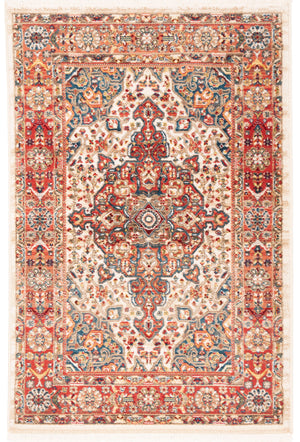 Safavieh Kashan Exquisite Traditional Turkish Runner Rug – Elegant Design For Hallways And Home Decor Ivory ,Blue Polypropylene Pile Ksn305b-6