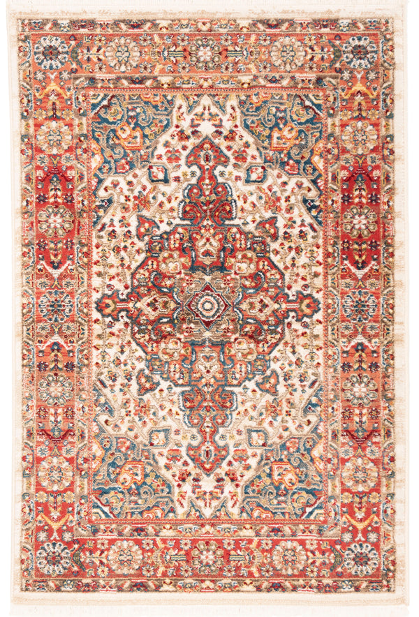 Safavieh Kashan Exquisite Traditional Turkish Runner Rug – Elegant Design For Hallways And Home Decor Ivory ,Blue Polypropylene Pile Ksn305b-6